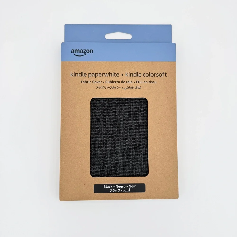 AMAZON Kindle Paperwhite &‎ Kindle Colorsoft Fabric Case Foldable Black New